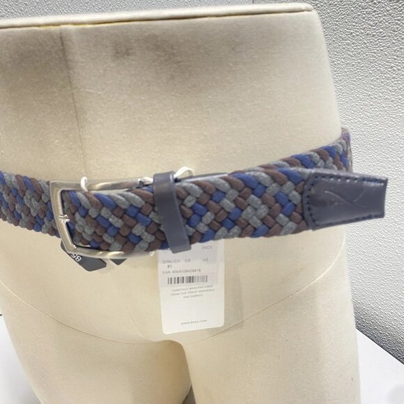 NEW BRAX Men's Haka Woven Multicolor Belt Size S (32-33) Blue/Grey/Brown - Picture 14 of 15